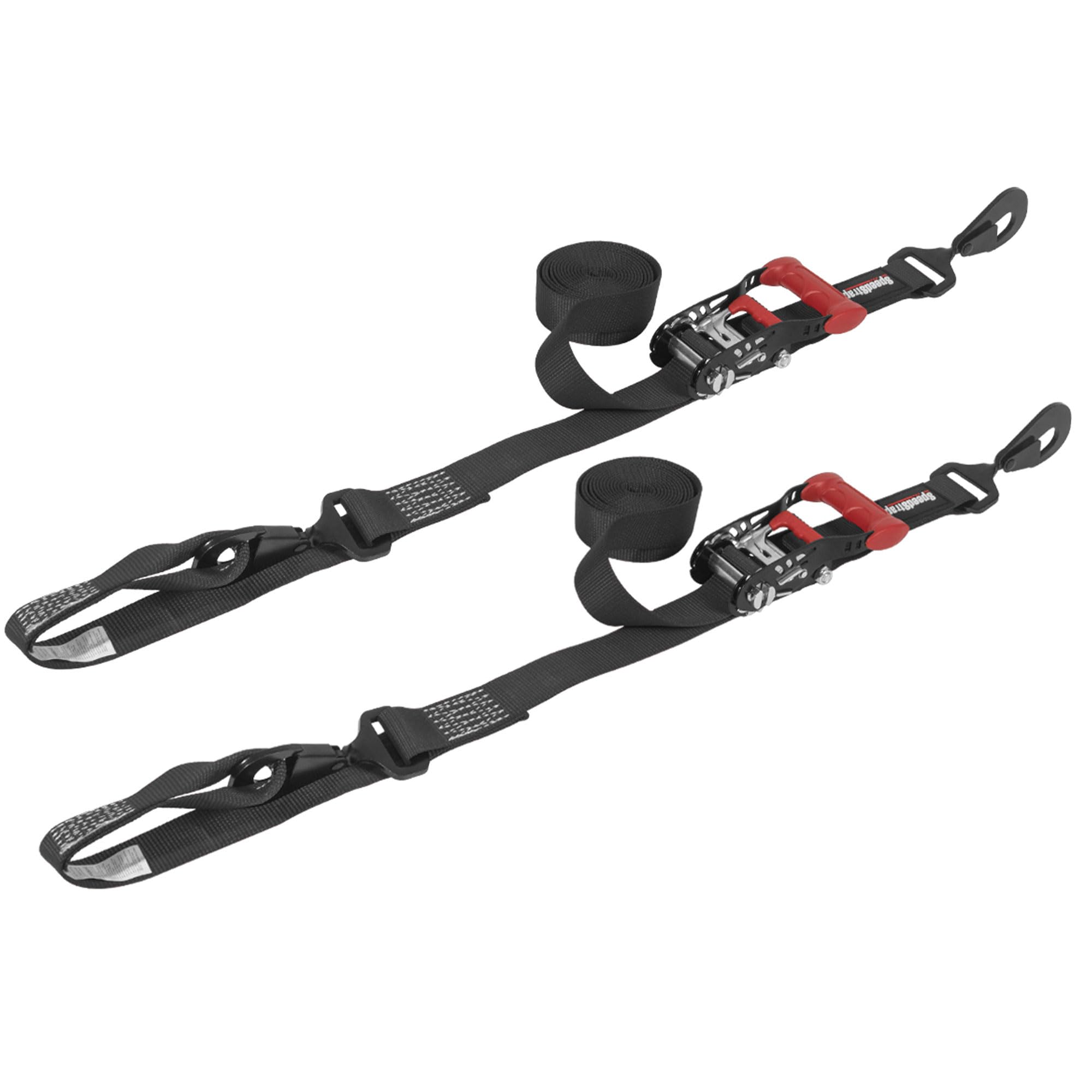 Heavy-Duty 1.5" x 10' Ratchet Tie-Down w/ Soft-Tie, 2-Pk