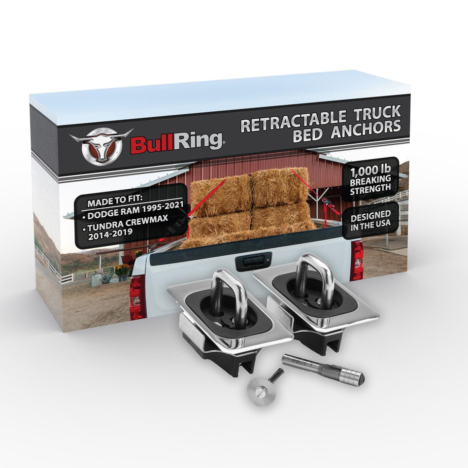 Flush Fit Tie Down Anchors for Ram, Tundra & More, 2-Pk