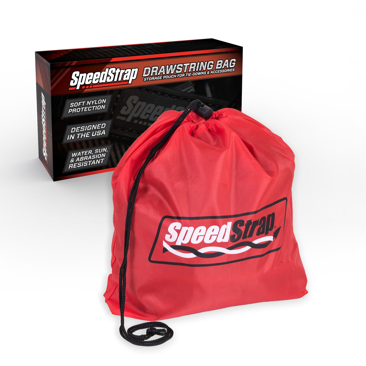 Drawstring Strap Storage Bag, Fits Straps Up To 50', Red