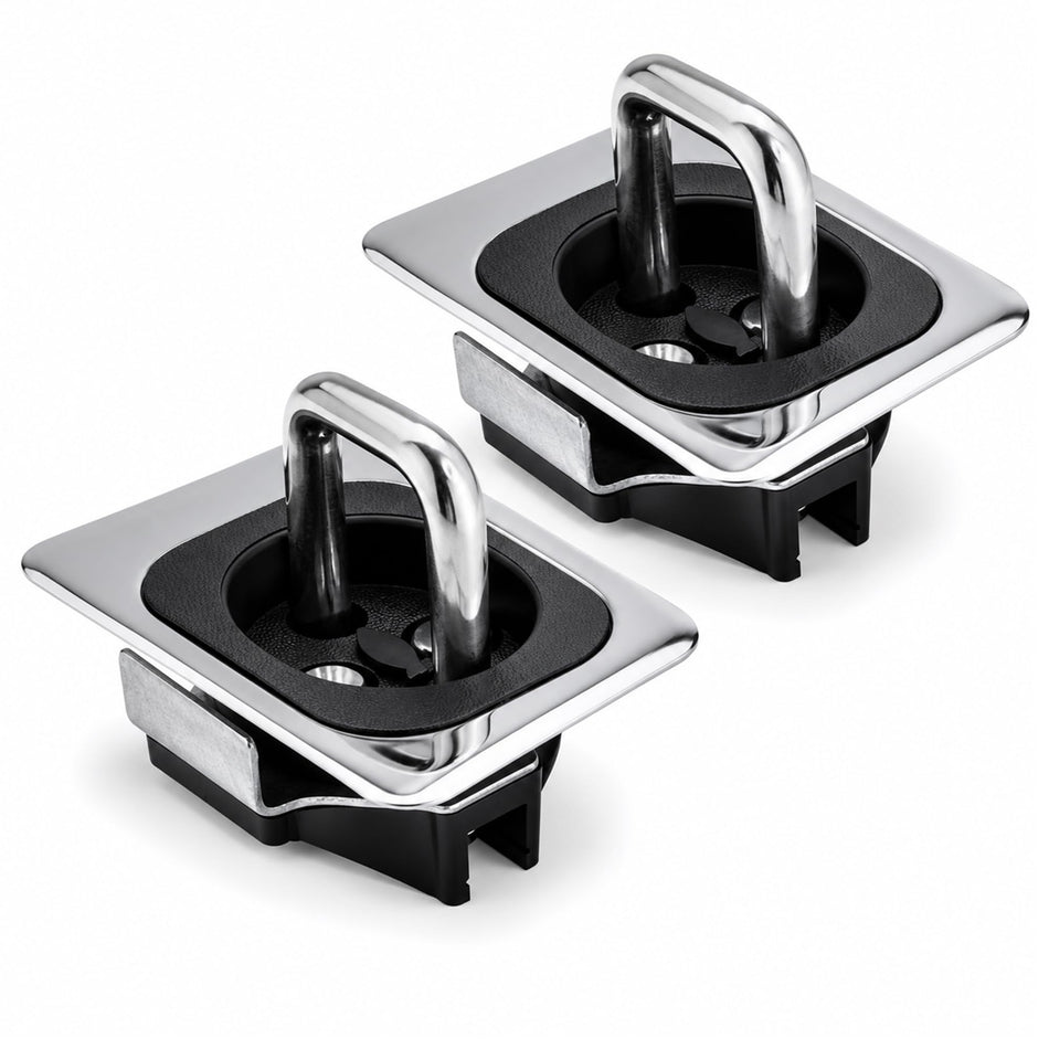 Retractable Truck Bed Tie Down Anchors, Universal, 2-Pk
