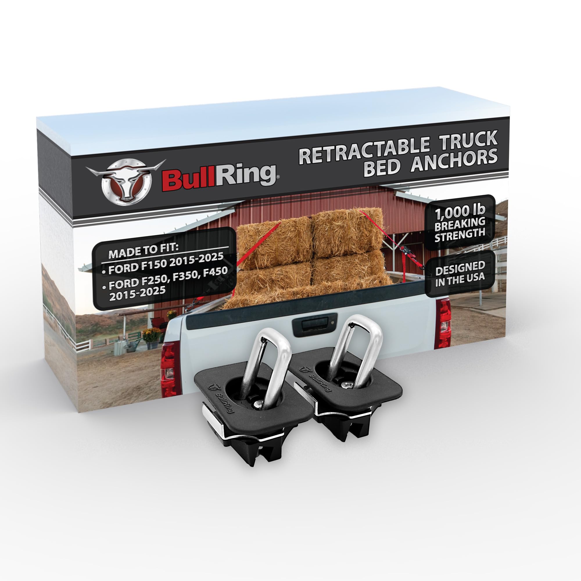 Angled Retractable Tie Down Anchors for Ford Trucks