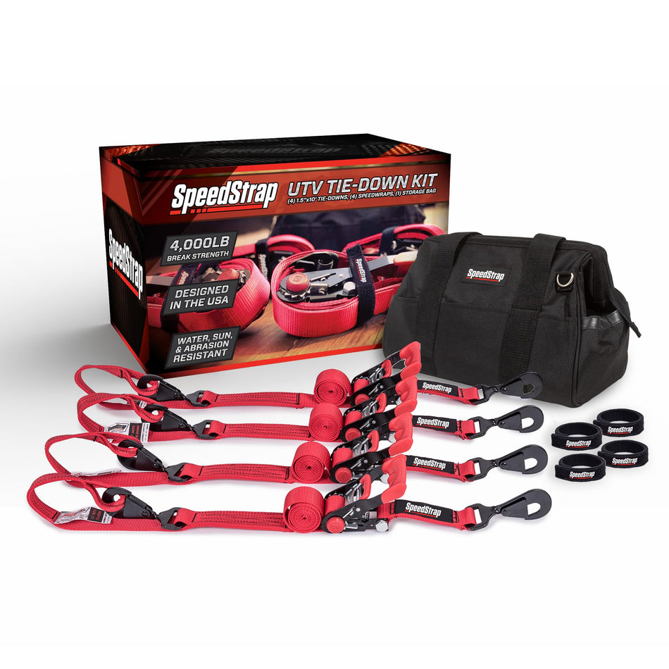 UTV Ratchet Tie-Down Kit, 1.5" x 10', 4,000 lb Rated