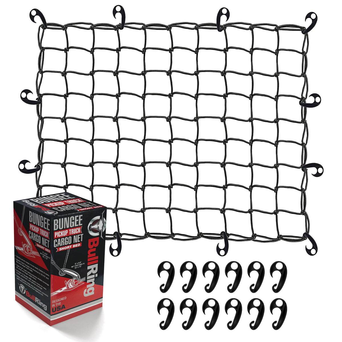 Bungee Cargo Net, 5'x6.5" to 10'x13", Short/Med Bed